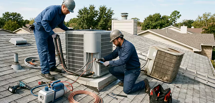 Condensing Unit Installation in Fort Mill