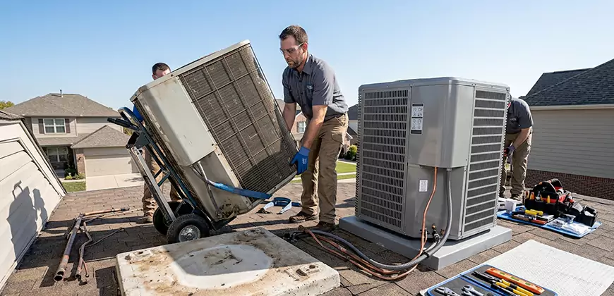Emergency Air Conditioning Unit Swap in Fort Mill
